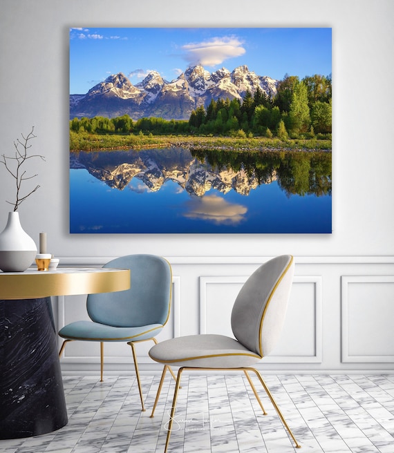 Stampa Su Tela LevvArts – Grand Teton National Park – Oxbow Bend – 61x121,9 Cm – Decorazione Da Parete Per Soggiorno