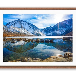 Sierra Nevada Print, Mountain Reflection Canvas, Owens Valley Picture ...