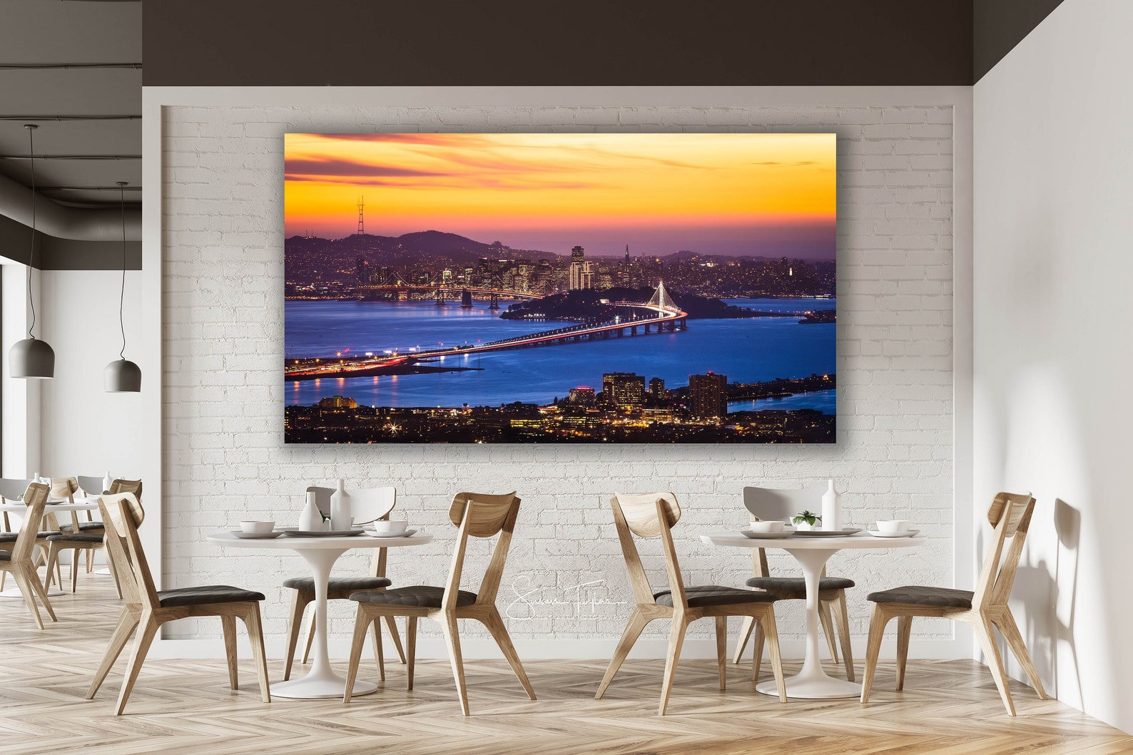Extra Large Wall Decor San Francisco City Lights Print Etsy