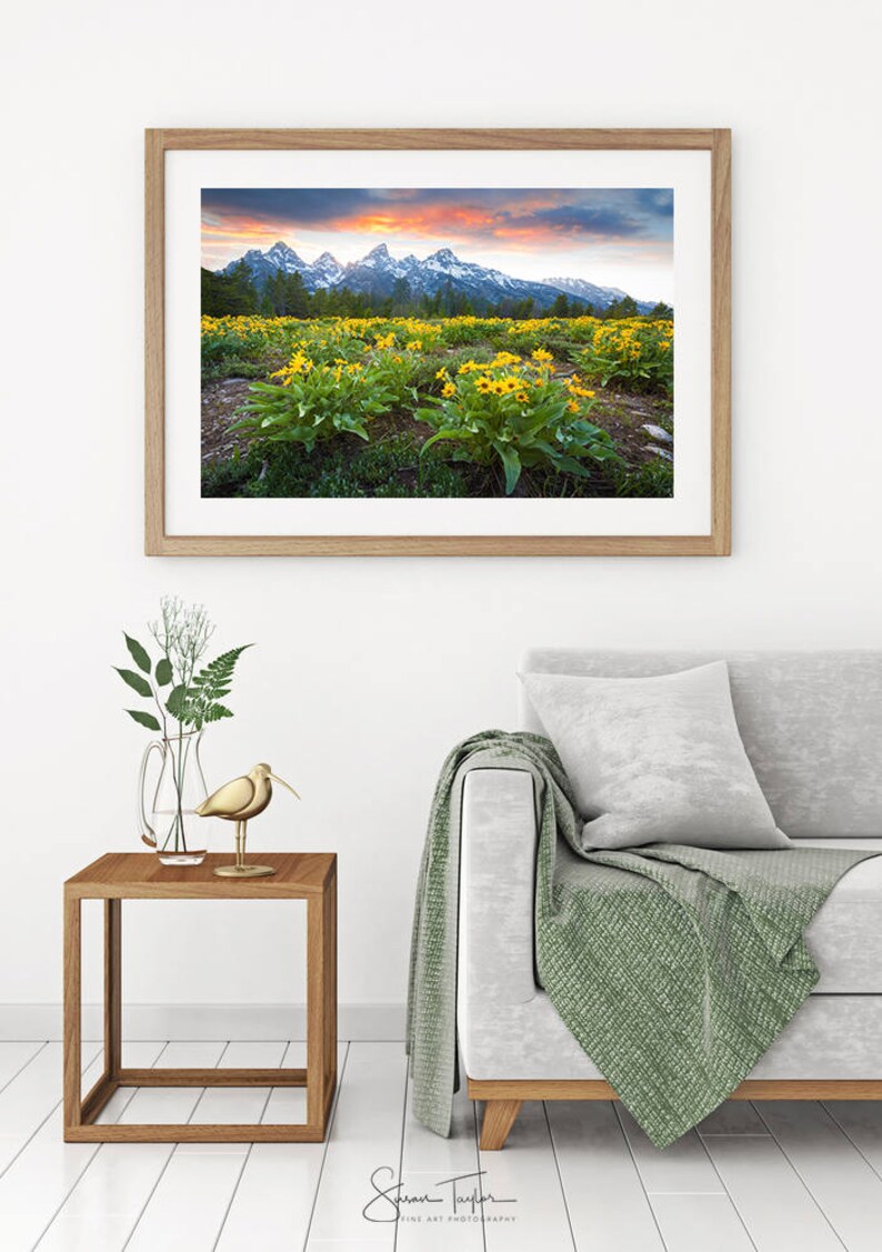 Large Grand Teton Print National Park Photo Wyoming Canvas - Etsy