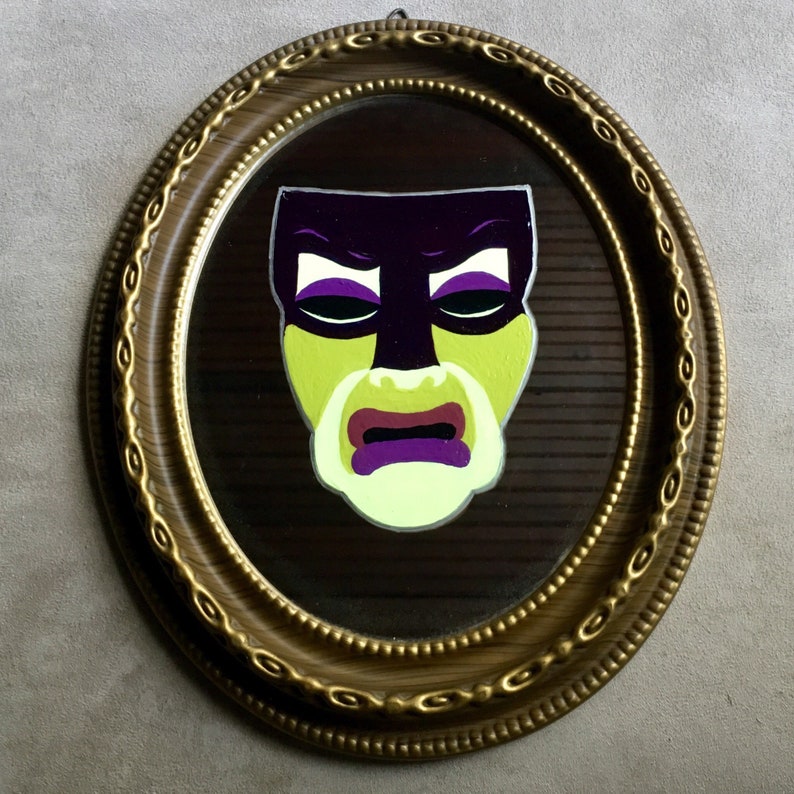 Magic Mirror On The Wall Disney Snow White Evil Queen Framed Artwork Acrylic Painting Antique