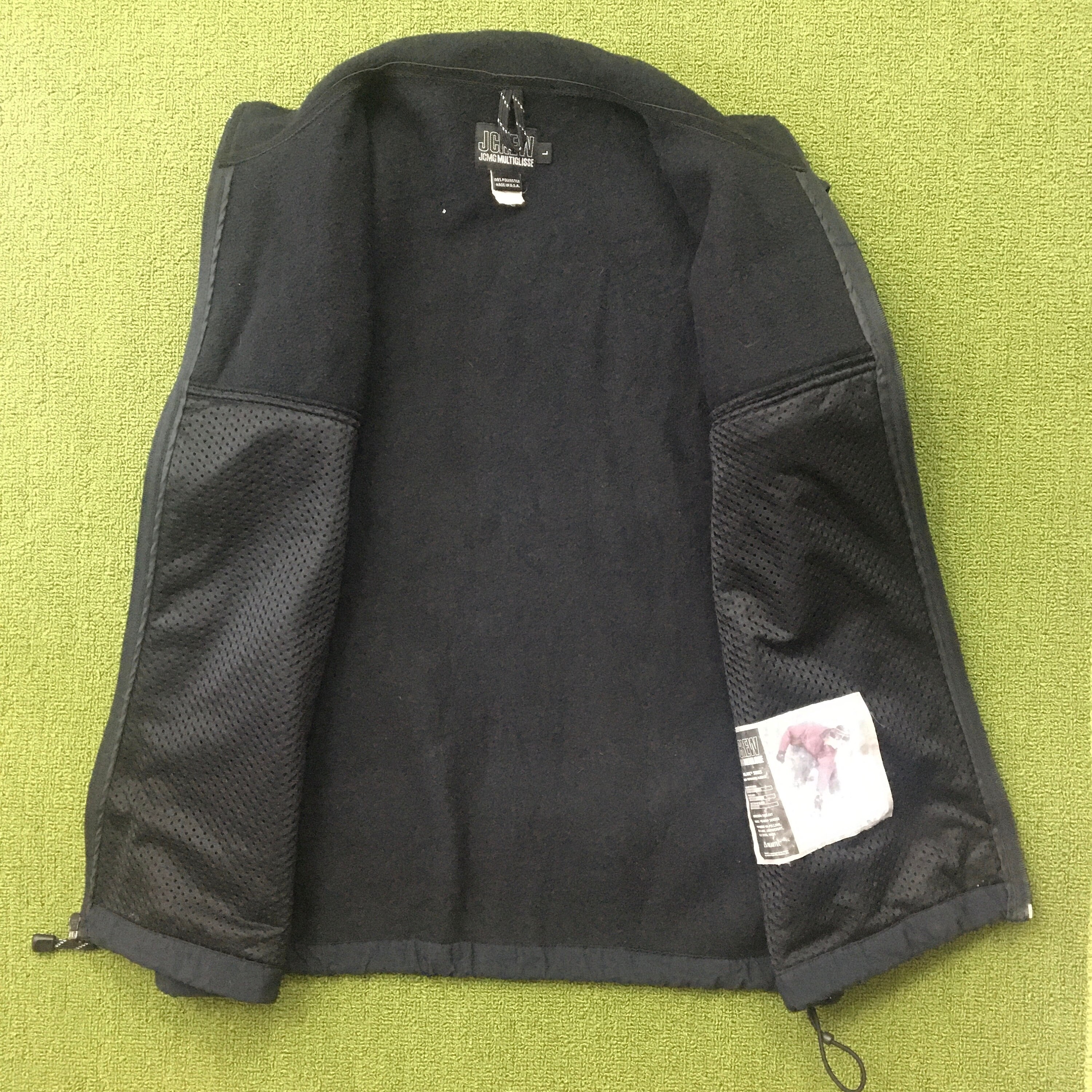 J Crew JCMG Multiglisse Black Vest Polartec Sweater Fleece