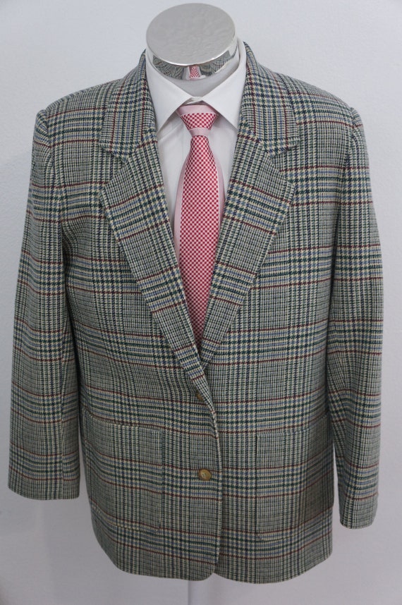 Vintage Talbots Glen Plaid Sport Coat Suit Blazer 
