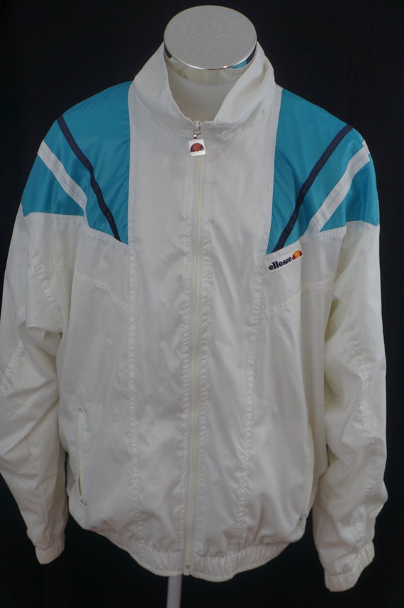Vintage 90s ELLESSE Full Zipper Casual Jacket Stri