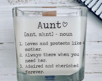 Aunt Gift Best Aunt Gift Ideas Gift For Aunt Candle With Message Aunt Gifts Aunt Definition Gifts For Auntie Personalized Aunt Gift Auntie