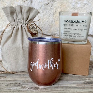 Godmother Gift For Godmother Gift Box Proposal Will You Be My Godmother Wine Tumbler Godmother Candle Godmother Card