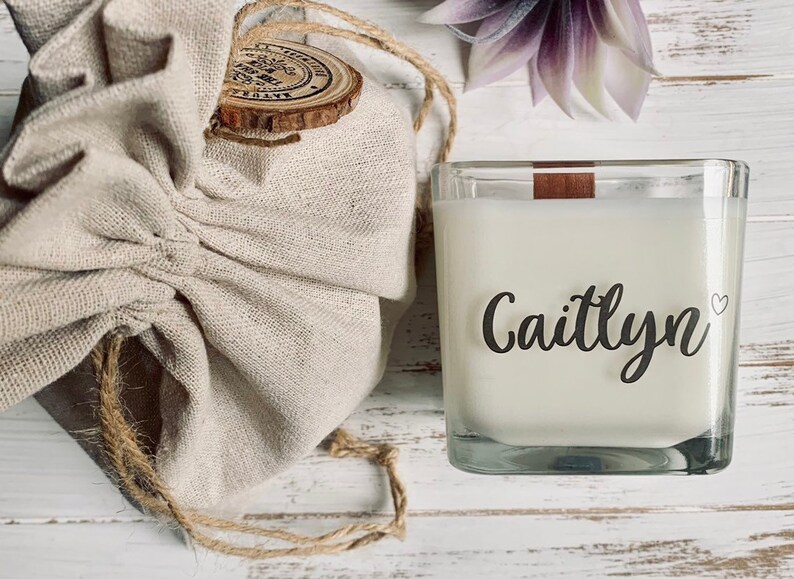 Custom Candle Name Candles Personalized Candles Bridesmaid Etsy UK