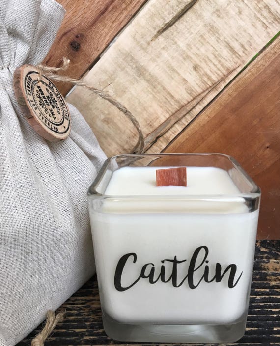 Soy Candle Name Candles Personalized Candles Bridesmaid Etsy