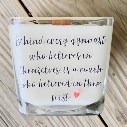 Gym Teacher Candle Gymnast Coach Candle Gymnastics Teacher Etsy