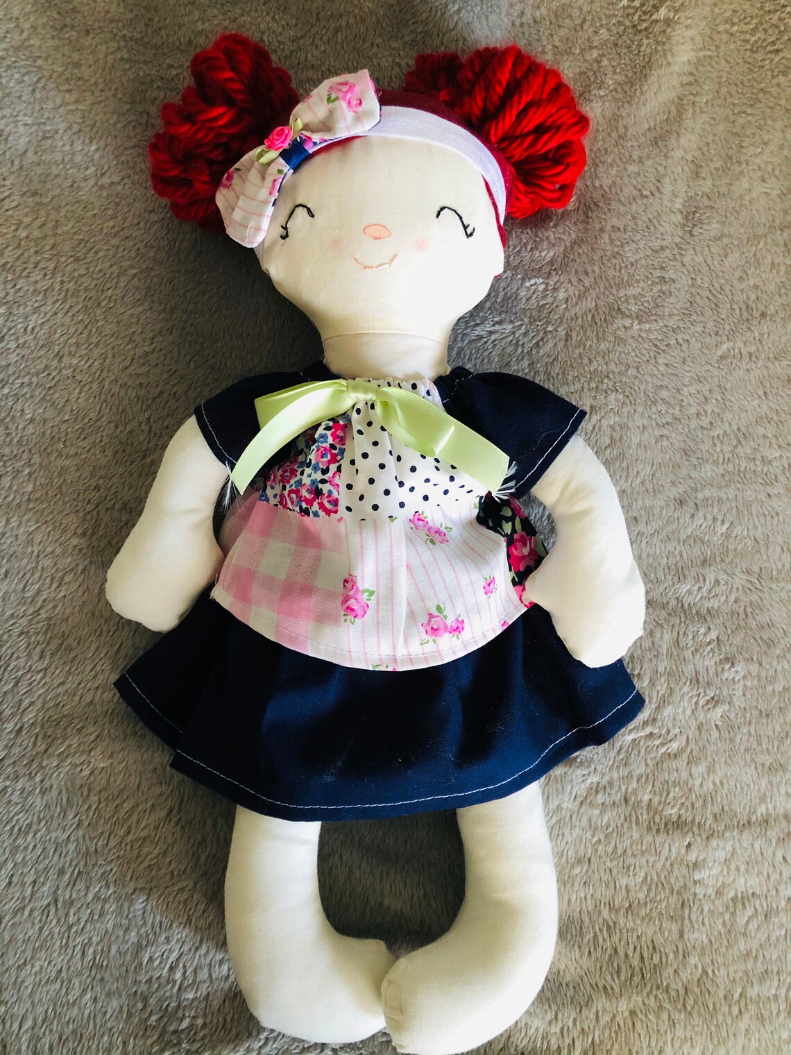 Handmade Girl Doll Homemade Gift Rag Doll Gifts for Mom Etsy