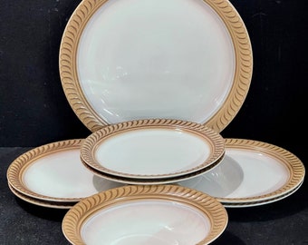 Set of 8 Pieces Studio Nova ADOBE Southwestern Dinnerware 1 Dinner Plate, 6 Salad Plates, 1 Soup Bowl Excellent Condition