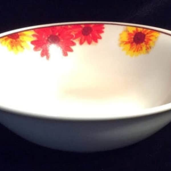 ON SALE American Atelier SUNFLOWER #5608 Stoneware Soup Cereal Bowl Dinnerware Excellent Condition 6 3/8" in diameter