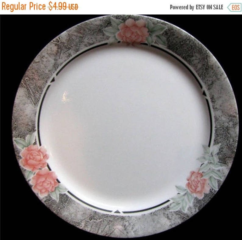 ON SALE Corelle Corning SILK & Roses Salad Plate 7 1/4 inches Etsy