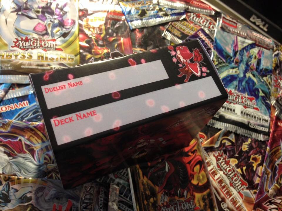 Yugioh Paper Deck Box Akiza and Black Rose Dragon Deck Box Etsy