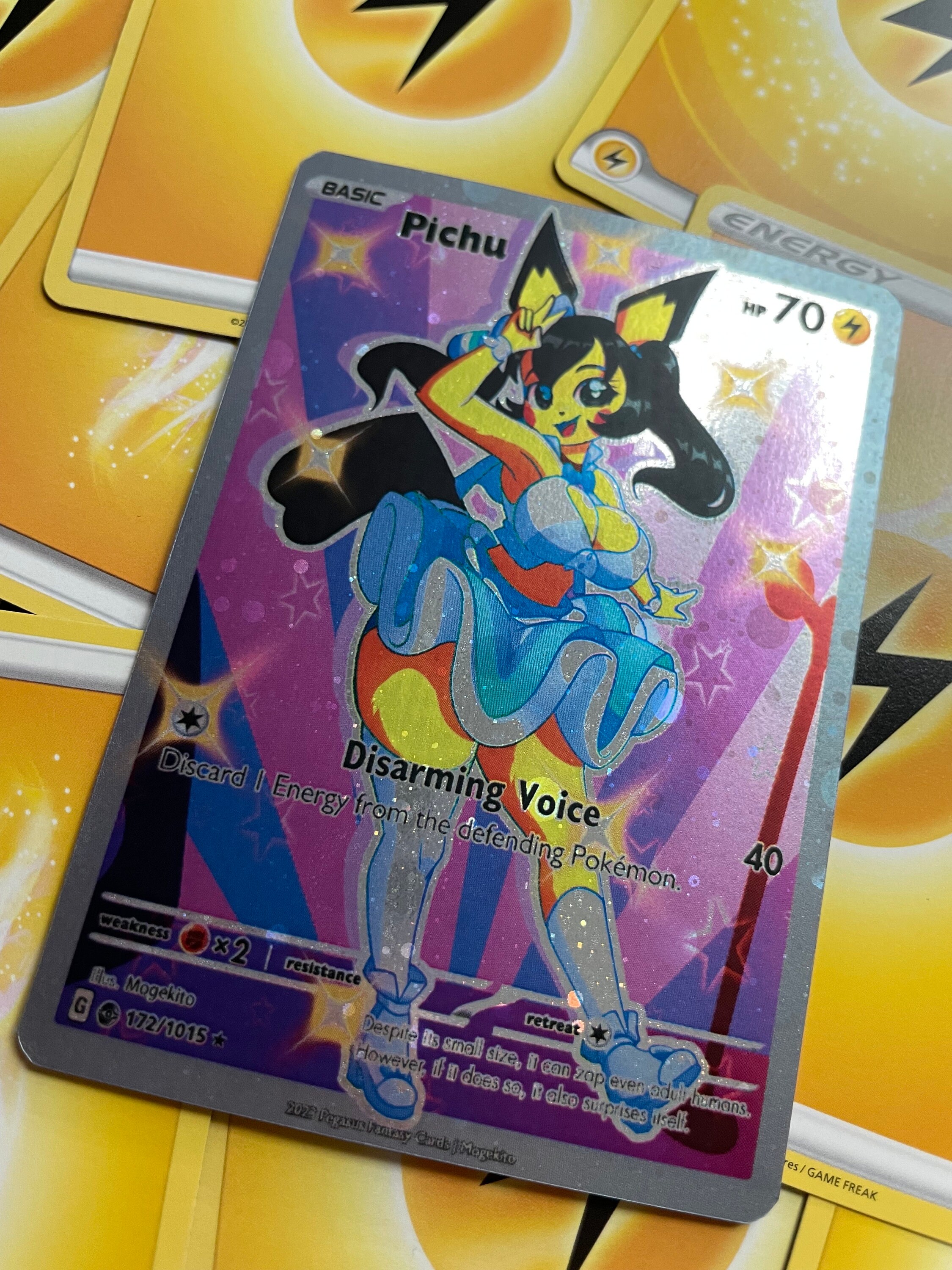 Custom Full Art Card! Idol Pichu! - Etsy Custom Full Art Card! Idol Pichu! - Etsy