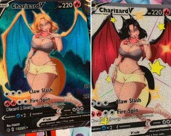 ¡Charizard V con arte completo personalizado!