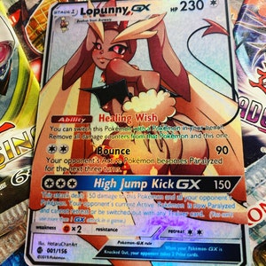 Carte d'illustration complète Pokémon personnalisée ! Lopunny GX !
