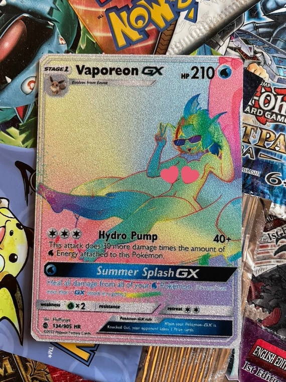 Custom Pokewaifu Vaporeon GX! - Etsy