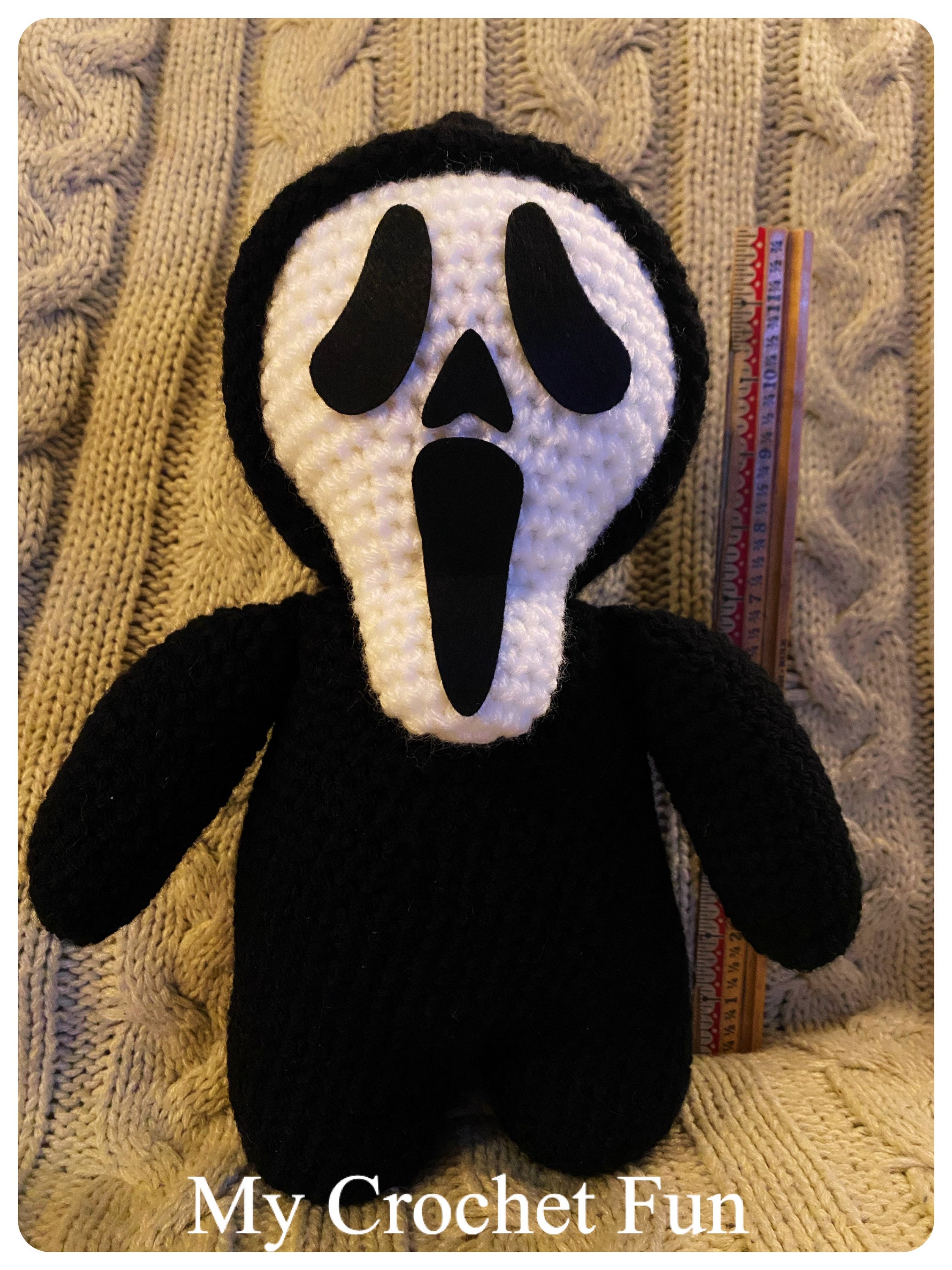 Extra Large Handmade Crocheted Ghostface 