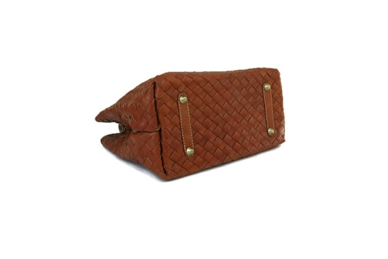 leather tote Handmade woven leather bag leather bag women work leather tote medium leather bag brown leather tote bag for women
