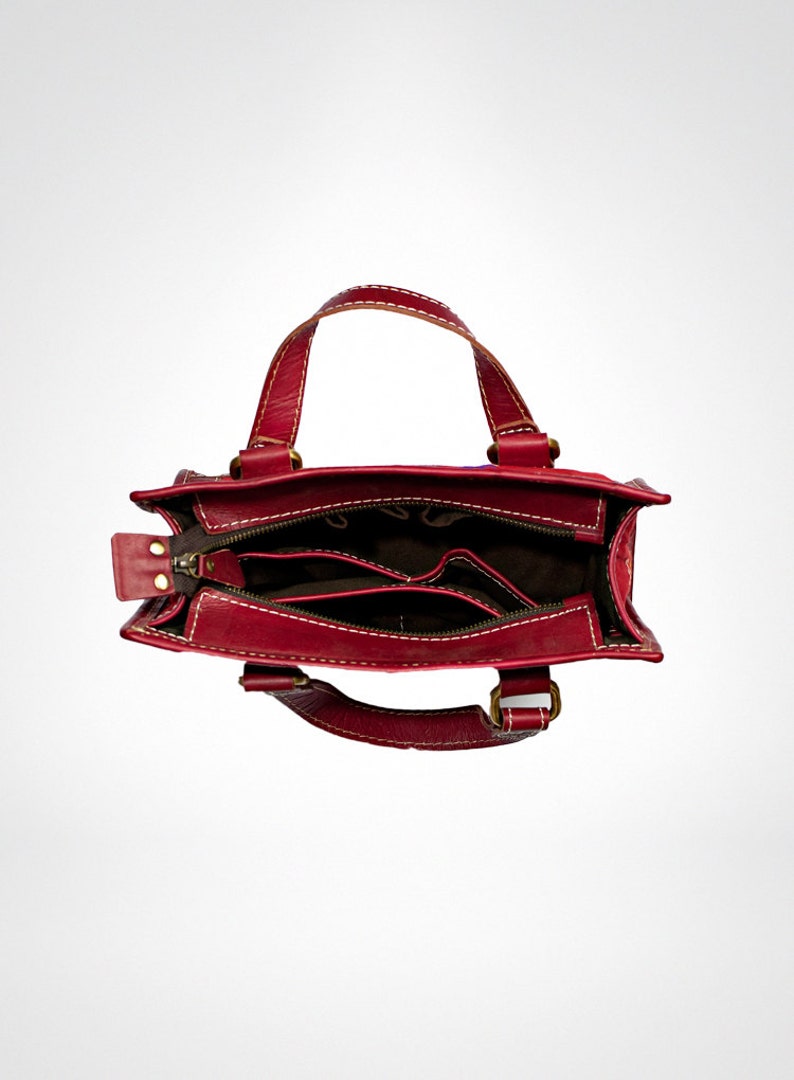 Leather Purse Organizer Insert Red Purse Insert Organizer Etsy