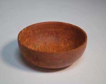 Cuenco de arce veteado hecho a mano, cuenco de madera hecho a mano, decoración única de madera torneada, recipiente rústico de granja, regalo artesanal