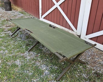 Military Cot, Vintage Cot, Camping Bed, Military Memorabilia