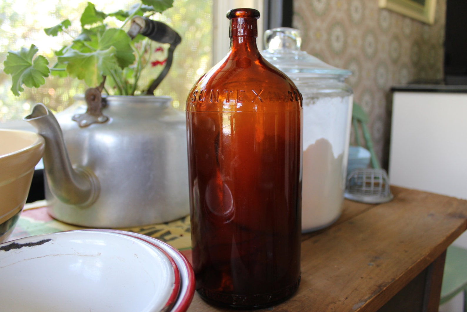 Vintage Bleach Bottle 32 Oz. Brown Suntex Bleach Bottle Etsy