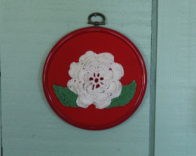 Retro Kitchen Plaque Kitschy Flower Plaque Red Plaque With Etsy