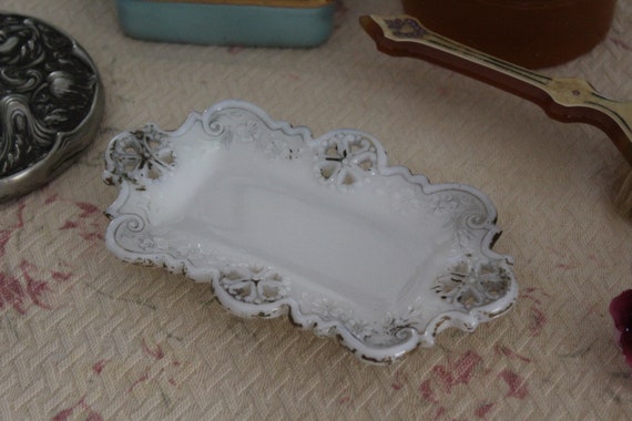 Antique Dithridge Pin Dish, Small Victorian Milk … - image 6