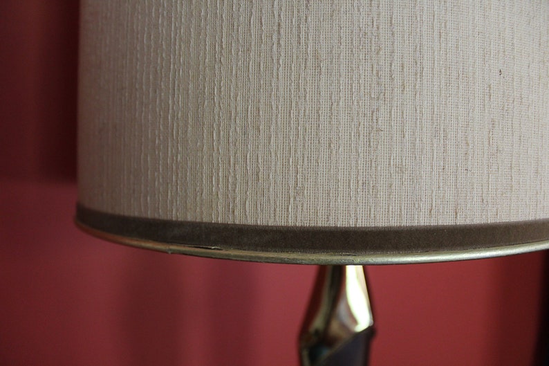 Tall Mid-century Brass Lamp Large 39 12 Midcentury Maurizio Tempestini Brass /& Walnut Lamp with Drum Shade Danish Style MCM Table Lamp