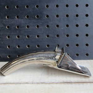 Vintage Oil Can Spout, J-Mark Pouring Spout, 1970s Chrome Pour Spout, Metal Lube Spout, Automotive Collectible, Garage, Man Cave Décor