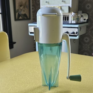 Vintage Wall Mount Dazey Ice Crusher, Hanging Green Rocket Dazey