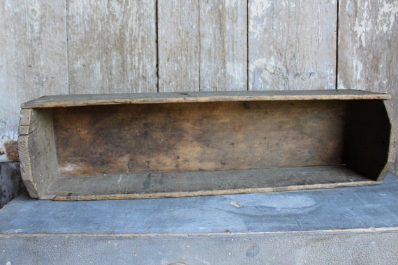 Authentic Wooden Chicken Feeder Vintage Long Wooden Trough Etsy