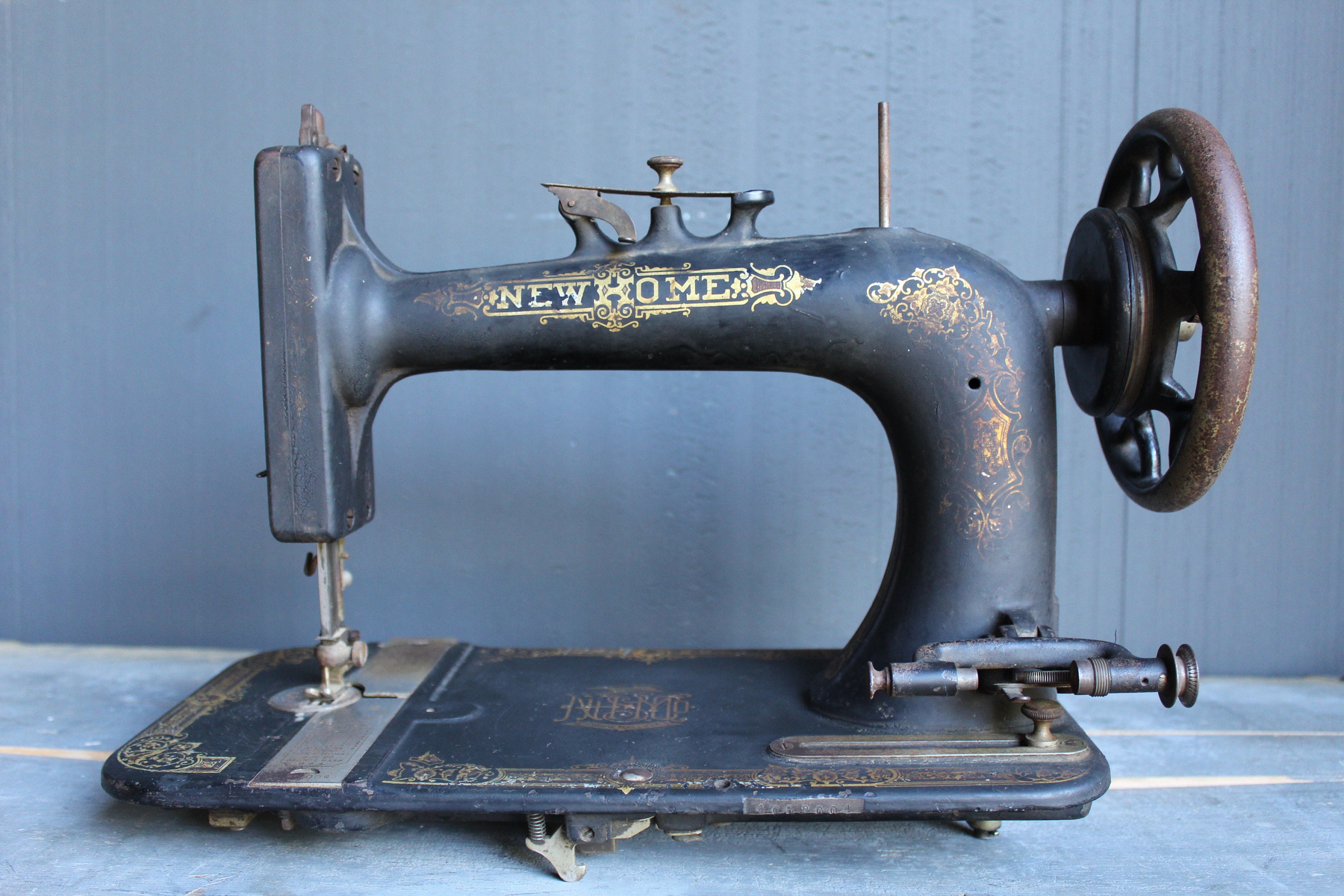 Antique Sewing Machine New Home Sewing Machine Sm Black Etsy