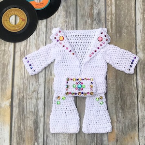 Crochet Elvis Jumpsuit for Babies | Aloha Elvis Inspired Baby Onesie Jumpsuit | Crochet Baby Elvis Jumpsuit Crochet Pattern