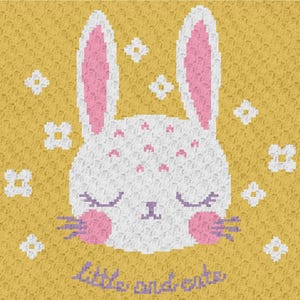 Cute Bunny Pattern Tapestry Crochet and C2C for Easter