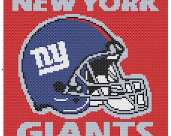 NY Giants C2C Crochet Pattern: Football Graph (Digital Download)
