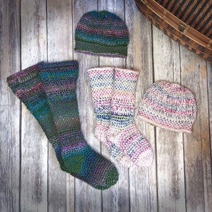 Booties Rainbow Fish Thick n' Quick Socks Crochet Pattern, Crochet Booties, Crochet Socks image 8