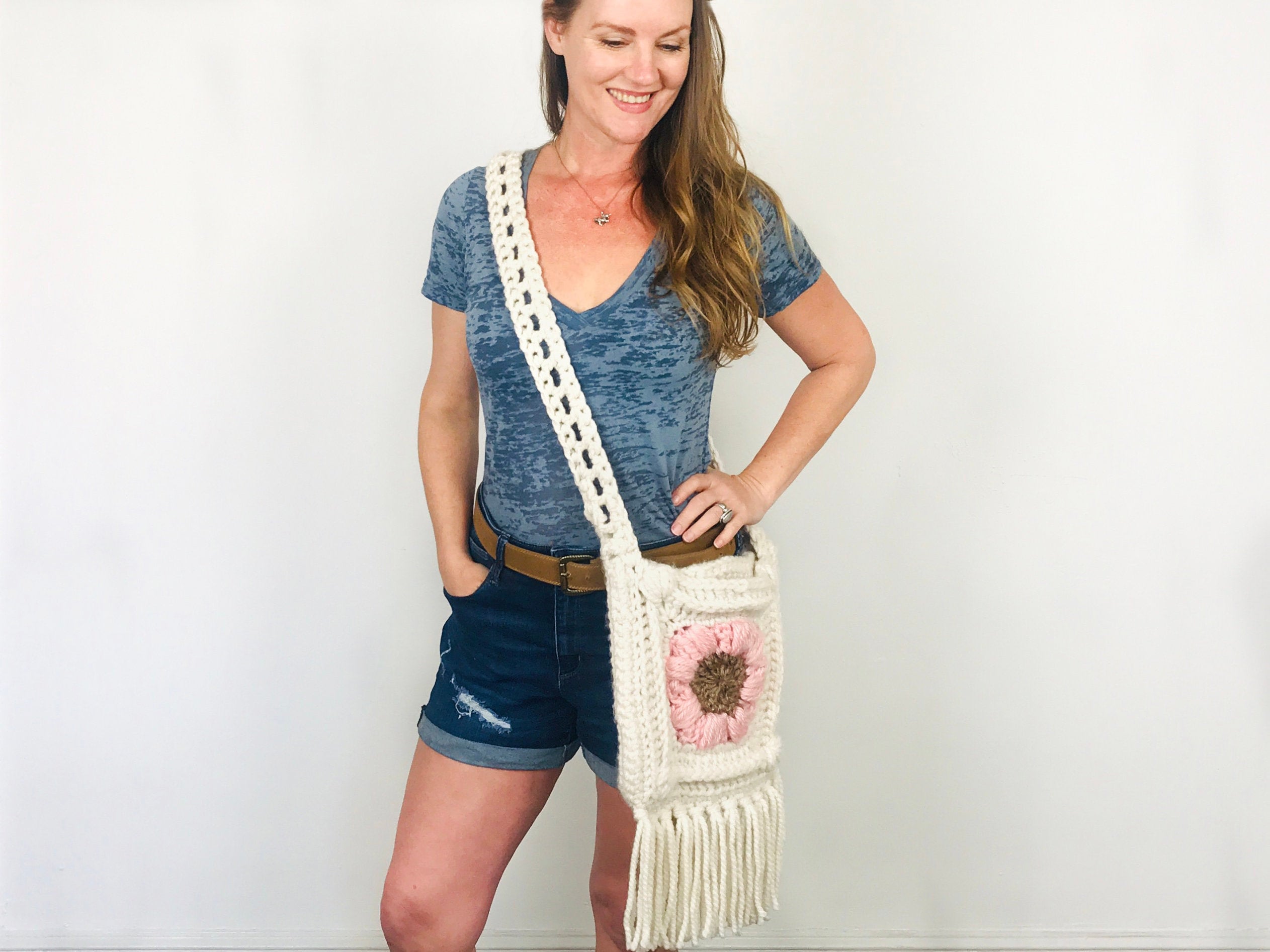 40 Boho Crochet Patterns: Unleash Your Creativity with Trendy Designs 9 Summer Flowers Bohemian Messenger Bag Crochet