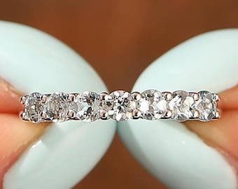 Bague De Fiançailles Or Blanc 14K – Aigue-marine Naturelle 2,43 Ct Et Diamants, Taille 7-8