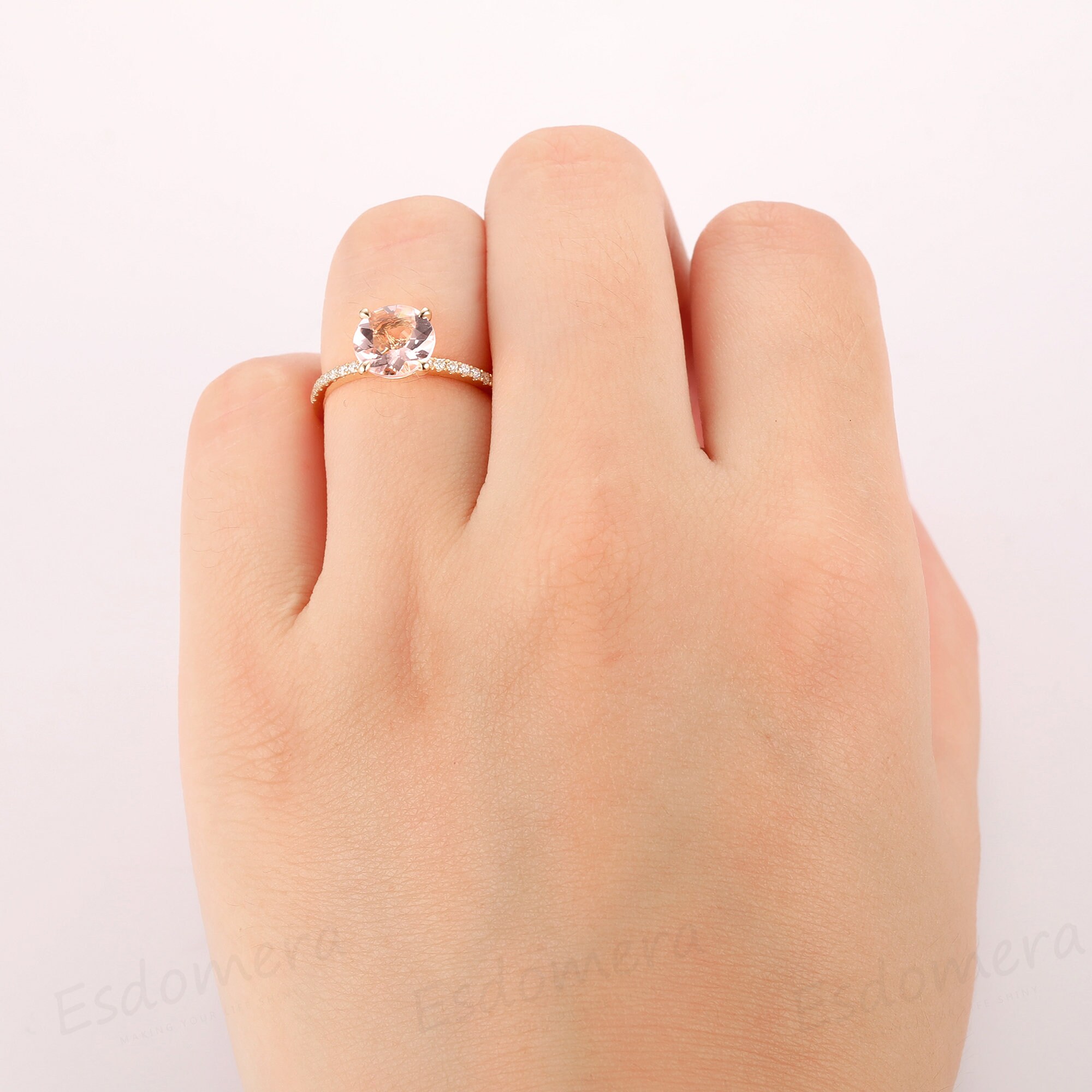 Wedding Ring 4 Prong Round Cut 2 CT Etsy