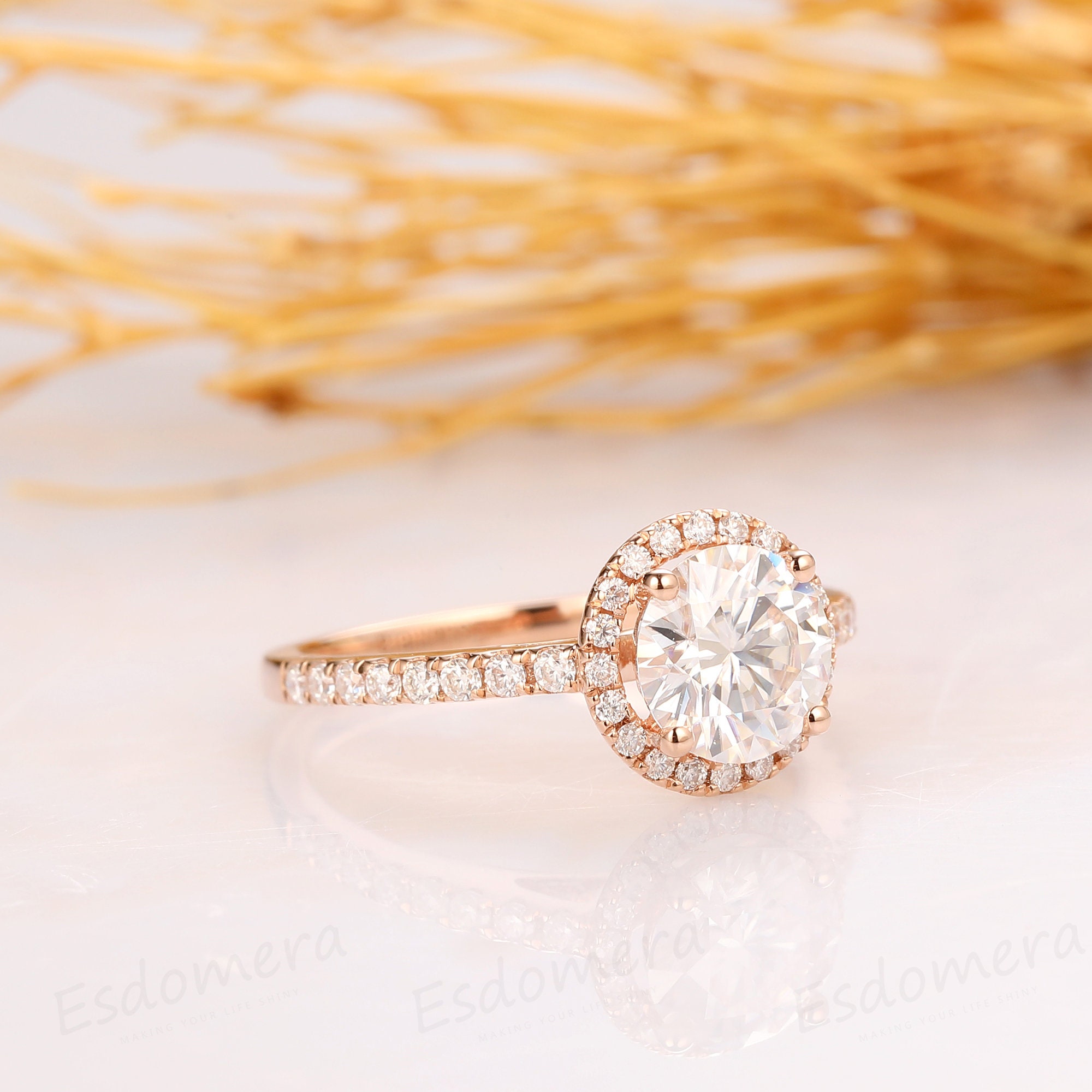 Adored 6 Carat Moissanite Halo Ring