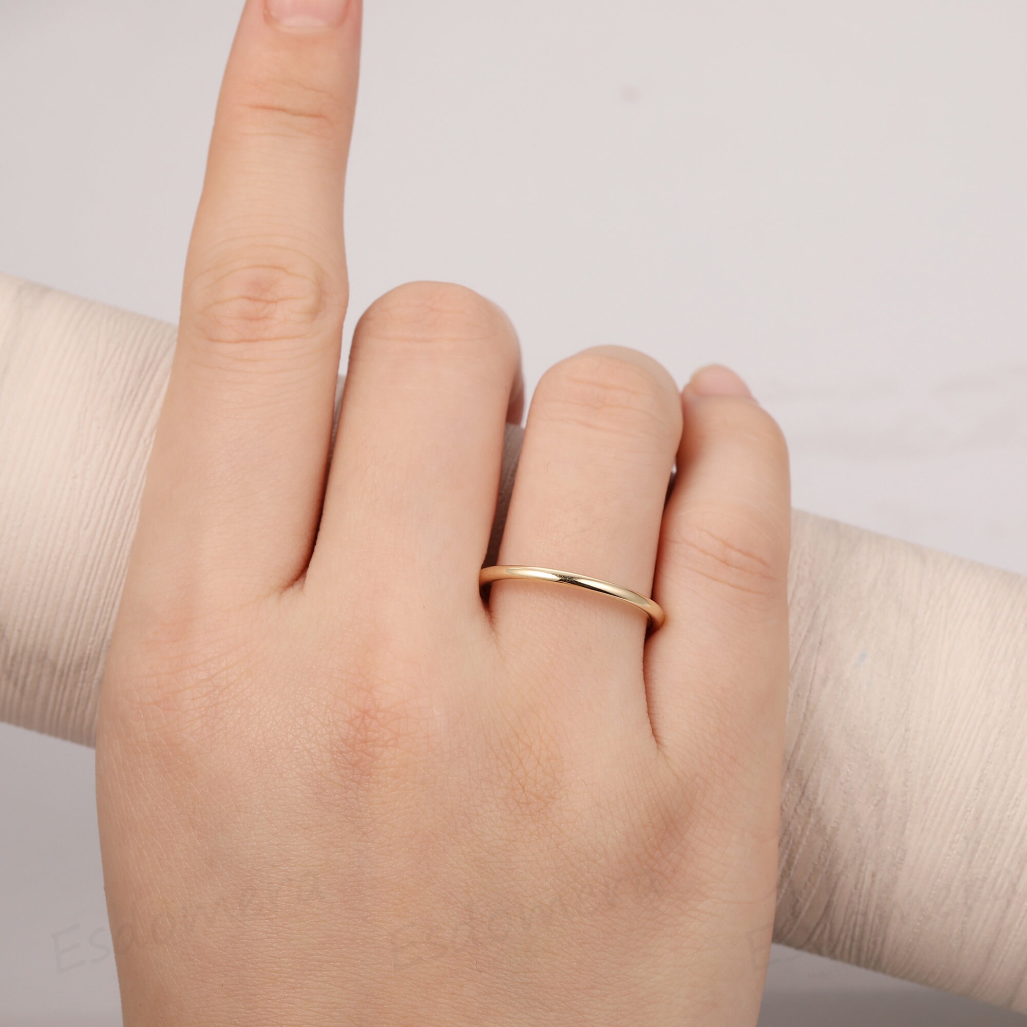Rounded Plain Wedding Band Comfort Fit 1.5mm Widewidth - Etsy