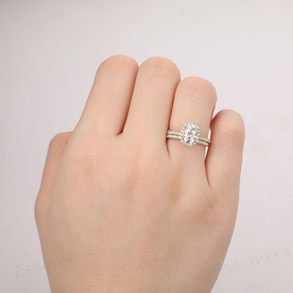 Bague De Fiançailles 2 Carats Alexandrite Ovale - Or Blanc 14K, Solitaire Avec Diamants - Taille 7 - JCJewels