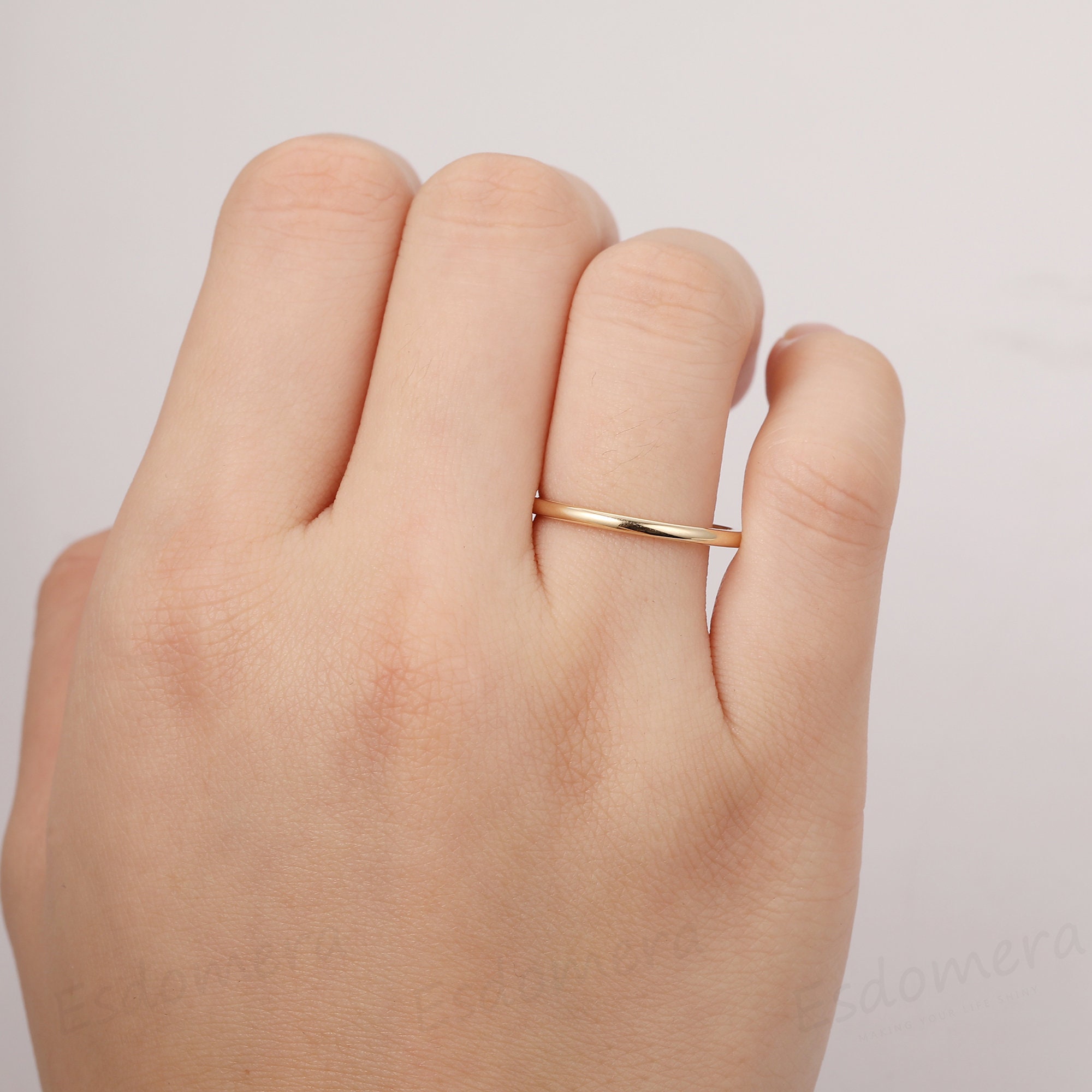 Rounded Plain Wedding Band Comfort Fit 1.5mm Widewidth - Etsy