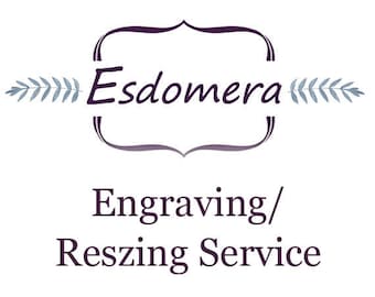 Esdomera Engraving Service (13 letters will be fit on a ring)
