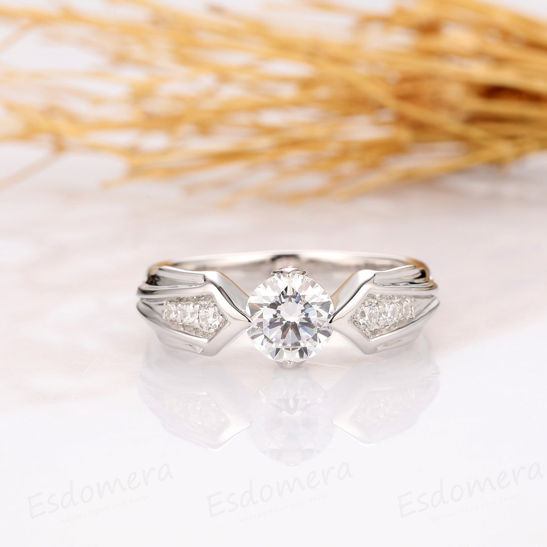 Zelda Ring, Video Game Triforce Design 1CT Moissanite Engagement Ring ...