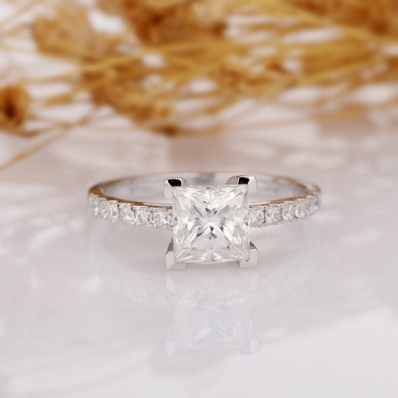 Moissanite engagement rings etsy deals