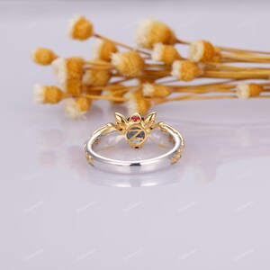 CLOUD DANCER Legend Of Zelda Ring - Tungsten Carbide, Triforce & Crest Design, Free Engraving - View #7
